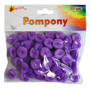 Pompoms färgade lila 50 st Shan SP14