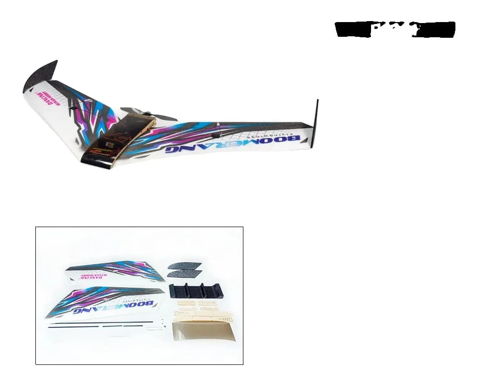 Dancing Wings EPP Delta Wing RC Flygplan, 1114 mm Vingspann, Nybörjarvänlig,KIT E4201