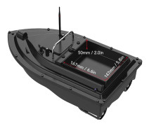 Fjärrstyrd Fiskebåt för Beten, 300 m Kontrollområde, 0,4 lb Lastkapacitet,Svart 5200mAh