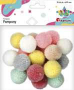 Garn pompoms pastell mix 30mm 18st Titan