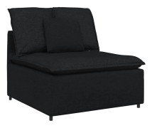 Modulär mittmodul för soffa med dynor - Elegant och bekväm | Färg: Svart | Storlek: 100 cm