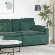 Modulär soffa armstödsändmodul med dynor | Färg: Mörkgrön | Storlek: 100 cm