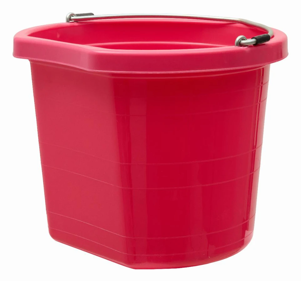 HorseGuard Hink med Flat Sida, 14 L - Rosa