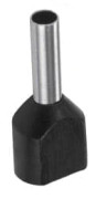 Kabelterminal 1,5mm dubbelisolerad svart 100st.