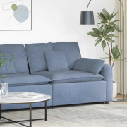 Modulär armstödsändmodul till soffa med dynor | Färg: Blå | Storlek: 100 cm