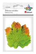 Materialdekorationer Lönnlöv grön-röda 10st Titan