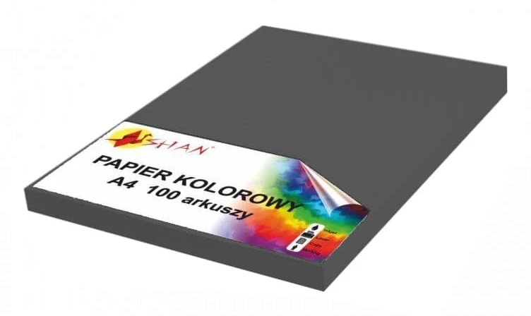Färgat papper A4 120g grafit 100 ark