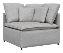 vidaXL Modulär hörnmodul för soffa med dynor molngrå 100 cm
