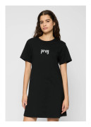 Miss Tee MT Praying Hands Ladies Tee Dress Black / L Klänning