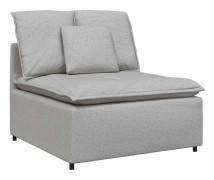 vidaXL Modulär mittmodul för soffa med dynor molngrå 100 cm