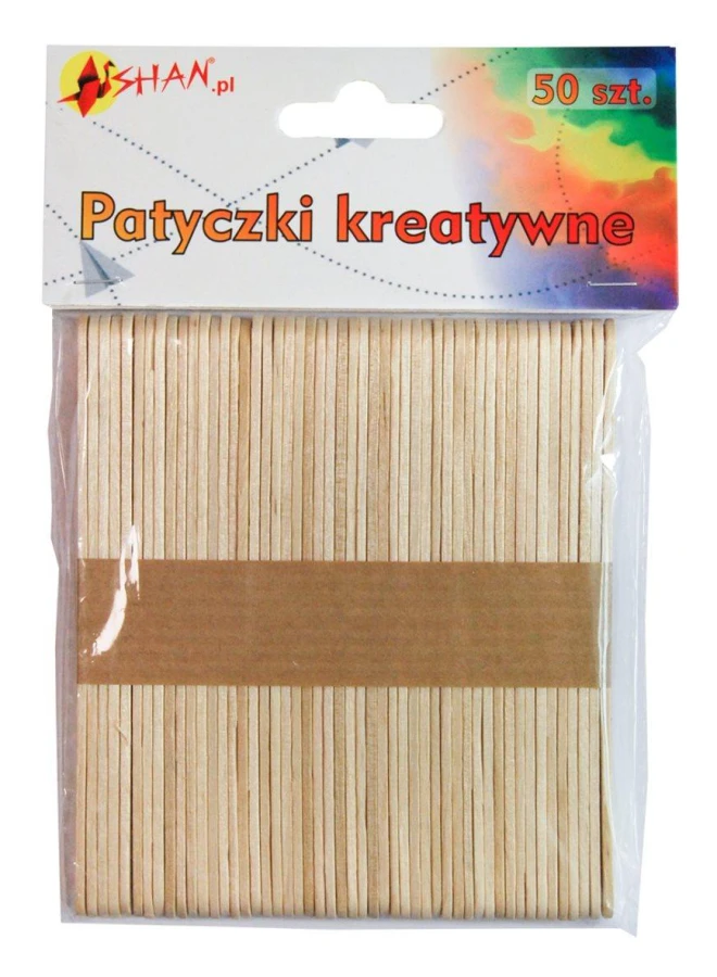 Kreativa pinnar trä naturlig 11 cm 50 st Shan SPT02