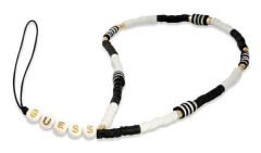 Guess Guess hängande GUSTBCKH Telefon Strap Heishi Beads svart-vit/svart-vit
