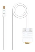 Konverterkabel - NANO KABEL - mini DisplayPort till VGA - Vit - 3.0 m - VGA-kontakt