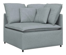 vidaXL Modulär hörnmodul för soffa med dynor ljusgrå 100 cm