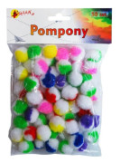 Tvåfärgad pom-poms mix av färger 60 st Shan SP26