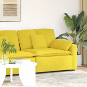 Modulär soffa med armstöd - Flexibel ändmodul | Färg: Ljusgul | Storlek: 100 cm