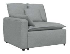 Modulär armstödsändmodul för soffa med dynor | Färg: Ljusgrå | Storlek: 100 cm