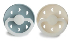 FRIGG Cream Natsut silikon Moon Phase Blue / 6-18 månader