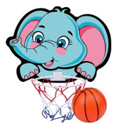 Basketbräda 40x30CM med boll ELEFANT