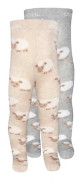 Ewers Baby strumpbyxor 2-pack får grå/beige