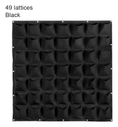 Multi-Pocket Vägghängande Planteringspåse Vertikal Flower Grow Pouch Planter Trädgård Black 49-pocket