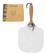 Professionella pizzaugnstillbehör, pizzaspade i aluminium, hopfällbart trähandtag, enkel förvaring, högkvalitativt metallaluminium, verktyg för hemgjord pizza