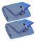 2-pack Tri-fold Golfhanddukar, Premium Mikrofibertyg Våffelmönster med Svart Kraftig Karbinhake