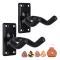 Gitarrkrokar Väggfäste El- och Basgitarrkrokar (2-pack Svarta Metallgitarrkrokar)
