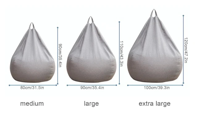 Ny design extra stora sittsäckstolar Sofföverdrag Inomhus Lazy Lounger för vuxna barn Hotsale! Grön