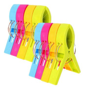 Strandhandduksklämmor Vindtäta Klämmor för Handdukar Täcken Badhanddukar Filtar Kläder Strandhandduk Duk Plast Klädnypa (8-pack)