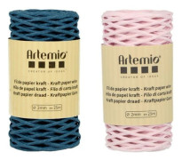 2 spolar azurblå/gul krafttråd 2mm x 25m Flerfärgad