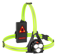 Trippelstråle Bröstlampa, Reflexväst, IPX6 Vattentåliga LED Löparlampor för Natten, Handsfree Ficklampa för Utomhusäventyr, Justerbar Ljusstråle