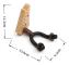 2-pack Gitarrhängare Väggfäste i Trä, Gitarrkrokar för Vägg, Gitarrställ för 2 Gitarrer, Gitarrvägghängare för Basgitarrställ Ukulele Akustisk och