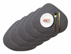 Mångsidigt Bordskydd, PU Läder Bordstabletter Halkfria Runda Bordstabletter för Eleganta Matupplevelser, Modern Design Vattentätt Konstläder