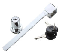 Chic Showcase Säkerhet, Rostfria Lås Med Kromfinish, Set Om 2, 4 Matchande Nycklar Ingår, Lämplig För Glasdörrar Upp Till 12mm, Idealisk För