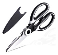 Multifunktionell kökssax, ergonomisk handtagsdesign med skarpa blad för att skära kött, ben, grönsaker, kraftig rostfri stål sax med