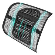 Massagekula Design Ländryggsstöd för Sval och Torr Upplevelse, Ländryggsstöd med Höga Elastiska Band för Bil och Kontorsstol Ergonomisk Design och