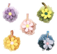 Mjuk Badsvamp Nät, Löddrar Verkligen Med Leksaksblommor, Säkert Giftfritt Material För Barn Över 6 År, Förbättrar Badupplevelsen, 5 st