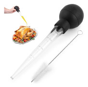 Mångsidigt köksredskap, kalkonpensel med avtagbar rund bulb, för att hålla köttet saftigt och fullt av smak, värmebeständig silikon, BPA-fri mat