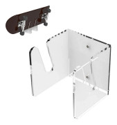 Konstnärlig skateboarddisplay, skateboardväggfäste för trendsättare, transparent akryl skateboard däck vägghängare, premiummaterial 4mm Importiertes