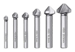 6 HSS 90° Koniska Borrar Cylindrisk Avgradningsverktyg Metall PVC Maskinverktyg 6.3/8.3/10.4/12.4/16.5/20.5mm