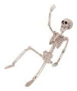 60 CM/2 FT STOR LÄSKIG HÄNGANDE FLYTTBAR SKELETT HALLOWEEN PROP DEKORATION HALLOWEEN SCEN KVALITETS FLYTTBART SKELETT