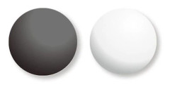 2 vattenbaserade färger med målat glaseffekt - 25 ml - B&W vit svart