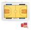 Basketboll Coaching Board, Taktisk Kommandotavla med Whiteboard för Hel- och Halvplansstrategier, Multifunktionellt Coachingverktyg med Magnetisk Penna och Tavla