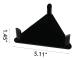 Akryl bollhållare, sportboll förvaringsställ för basketboll, volleyboll, fotboll, rugby, 2-pack black 2pcs