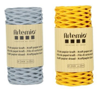 2 rullar mjuk blå/gul krafttråd 2mm x 25m Flerfärgad