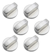 6 st Universal Metall Kontrollknapp Gasspis 6mm Universal Kontrollknapp Spisknapp För Gasspis Spis