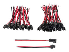 Mikro Elektrisk Kontaktadapter, 20 Par 2-Pin JST SM Hane- och Honkontakter För Enkel Installation, Zink Kopparkärna Trådkablar Lämpliga För