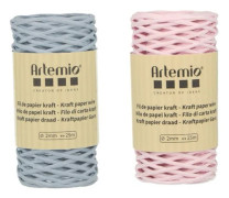 2 spolar mjuk blå/rosa krafttråd 2mm x 25m Flerfärgad