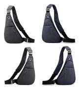 Bröstväska Herr Bröstryggsäck Anti-stänk Vatten Resa Liten Ryggsäck Enkel Axelväska Diagonal Bröstväska (d-) right shoulder black